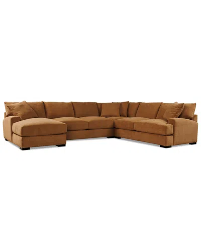Macy's Rhyder 4-pc. Fabric Chaise Sectional With Apartment Sofa, Exclusively At