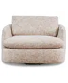 Macy's Rhyder 43" Fabric Accent Swivel Chair, Exclusively At