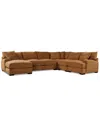 Macy's Rhyder 5-pc. Fabric Chaise Sectional, Exclusively At