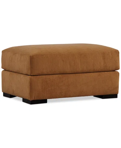 Macy's Rhyder Fabric Ottoman, Exclusively At  In Brown