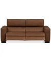 Macy's Rinan 86" 2-pc. Leather Sectional With 2 Power Recliners, Created For