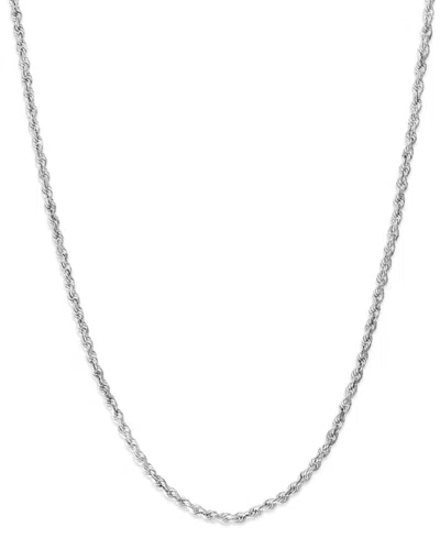 Macy's Rope Chain 20" Necklace (1-3/4mm) In 14k White Gold