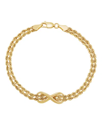 Macy's Rope Chain Bracelet In 10k Yellow Gold