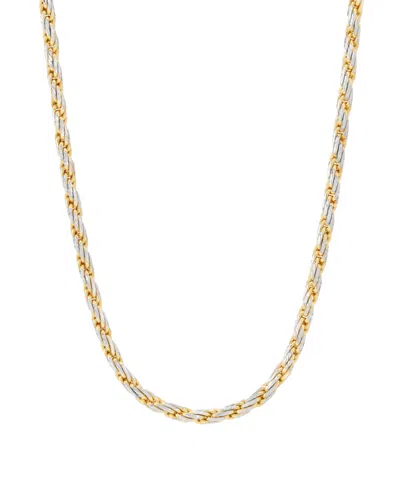 Macy's Rope Chain Necklace In 18k Yellow Gold-plated Sterling Silver In Multi