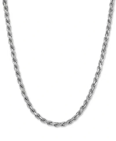 Macy's Rope Link 22" Chain Necklace In Sterling Silver