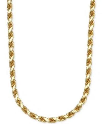 Macy's Rope Link Chain Necklace Collection In 14k Gold In Yellow Gold