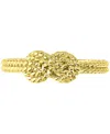 MACY'S ROPE-TEXTURED DOUBLE KNOT DOUBLE BAND STATEMENT RING