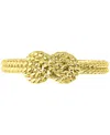 Macy's Rope-textured Double Knot Double Band Statement Ring In Gold