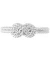 MACY'S ROPE-TEXTURED DOUBLE KNOT DOUBLE BAND STATEMENT RING