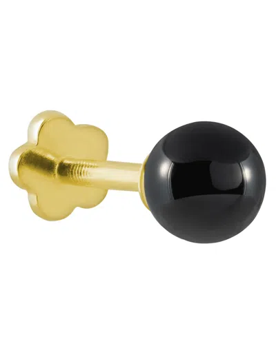Macy's Rose Quartz (5/8 Ct. T.w.) Stud Earrings In 14k Yellow Gold (also Available In Amethyst, Onyx, Lapis In Black