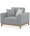 Macy's Rosecrans 41" Fabric Chair, Created For  In Grey