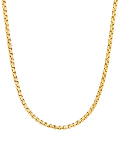 Macy's Round Box Chain 22" Strand Necklace (3-3/4mm) In 10k Gold In Yellow Gold