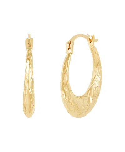 Macy's Round Hoop Earrings In 14k Yellow Gold
