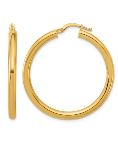 Macy's Round Hoop Earrings In 18k Yellow Gold