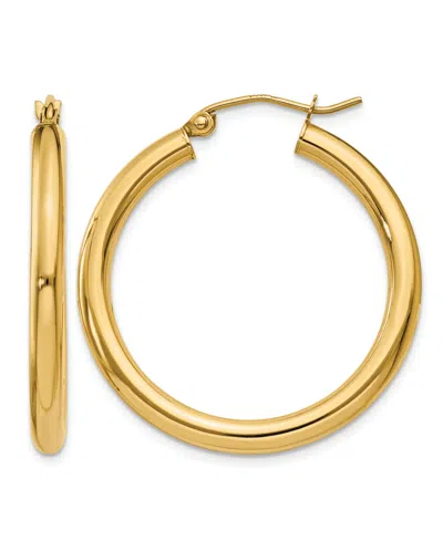 Macy's Round Hoop Earrings In 18k Yellow Gold
