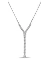 Macy's Cubic Zirconia Graduated Y Adjustable Necklace (6.5 Ct. T.w.) In 18k Sterling Silver Or Sterling Sil In Sterling Silver