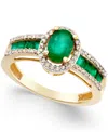 Macy's Ruby (1-3/4 Ct. T.w.) And Diamond (1/4 Ct. T.w.) Ring In 14k White Gold (also In Emerald And Sapphir In Emerald