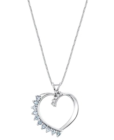 Macy's Ruby (1/2 Ct. T.w.) & Diamond Accent 18" Heart Pendant Necklace In 10k Gold (also In Tanzanite)