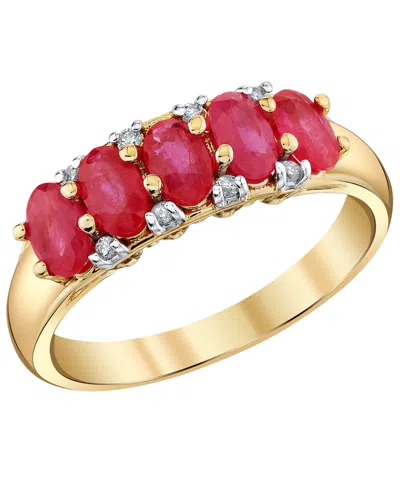 Macy's Ruby (1-3/4 Ct. T.w.) & Diamond Accent Ring In 10k Yellow Gold