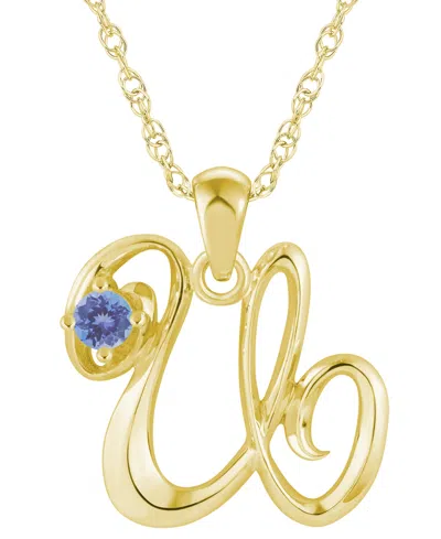 Macy's Ruby (1/6 Ct. T.w.) Initial Pendant Necklace In 10k White Gold (also Available 10k Yellow Gold)