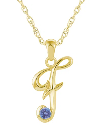 Macy's Ruby (1/6 Ct. T.w.) Initial Pendant Necklace In 10k White Gold (also Available 10k Yellow Gold)