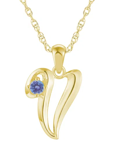 Macy's Ruby (1/6 Ct. T.w.) Initial Pendant Necklace In 10k White Gold (also Available 10k Yellow Gold)
