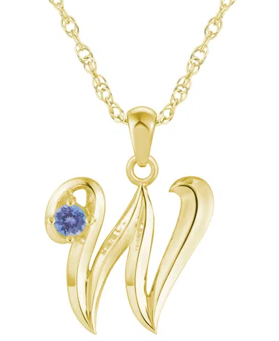 Macy's Ruby (1/6 Ct. T.w.) Initial Pendant Necklace In 10k White Gold (also Available 10k Yellow Gold)