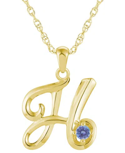 Macy's Ruby (1/6 Ct. T.w.) Initial Pendant Necklace In 10k White Gold (also Available 10k Yellow Gold)