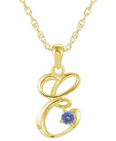 Macy's Ruby (1/6 Ct. T.w.) Initial Pendant Necklace In 10k White Gold (also Available 10k Yellow Gold)