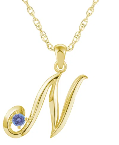 Macy's Ruby (1/6 Ct. T.w.) Initial Pendant Necklace In 10k White Gold (also Available 10k Yellow Gold)