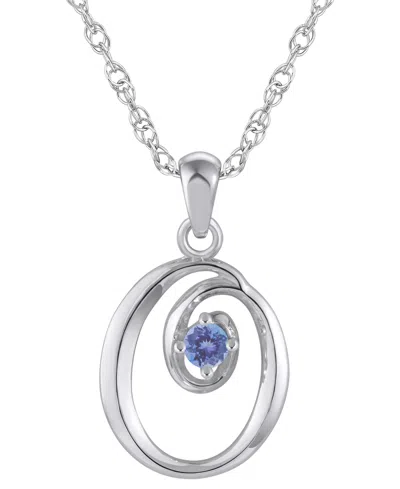 Macy's Ruby (1/6 Ct. T.w.) Initial Pendant Necklace In 10k White Gold (also Available 10k Yellow Gold) In Neutral