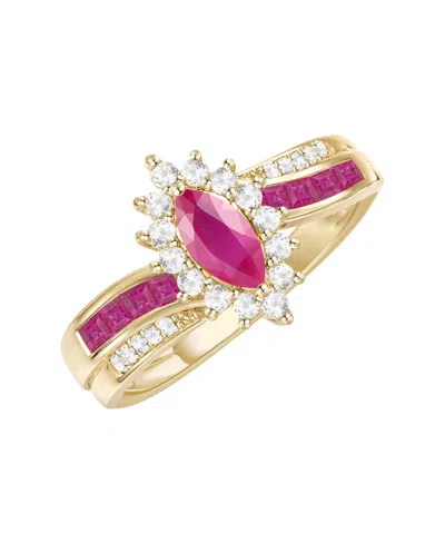 Macy's Ruby (3/4 Ct. T.w.) & Diamond (1/4 Ct. T.w.) Ring In 14k Yellow Gold