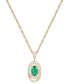 Macy's Ruby (5/8 Ct. T.w.) & Diamond (1/8 Ct. T.w.) Oval Swirl 18" Pendant Necklace In 14k Gold (also In Em
