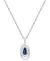 Macy's Ruby (5/8 Ct. T.w.) & Diamond (1/8 Ct. T.w.) Oval Swirl 18" Pendant Necklace In 14k Gold (also In Em