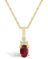 Macy's Ruby (5/8 Ct. T.w.) And Diamond Accent Pendant Necklace In Gold