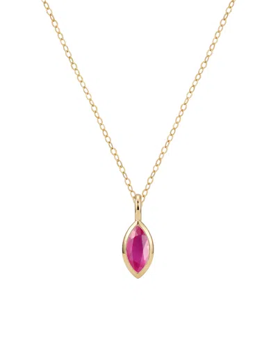 Macy's Ruby Marquise-cut Bezel Pendant Necklace (3/8 Ct. T.w.) In 14k Gold