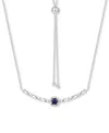 Macy's Ruby Polished Bar 18" Bolo Necklace (1/3 Ct. T.w.) In Gold-plated Sterling Silver (also In Ruby & Sa In Sapphire