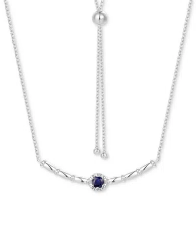 Macy's Ruby Polished Bar 18" Bolo Necklace (1/3 Ct. T.w.) In Gold-plated Sterling Silver (also In Ruby & Sa In Sapphire