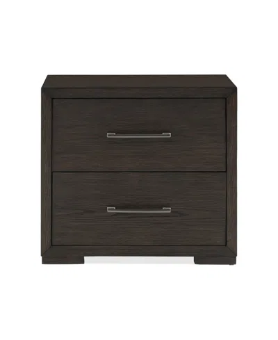Macy's Ryder 26" Oak Veneer Usb Charging Nightstand In Brown