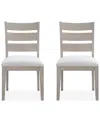 Macy's Sadie 2-pc. Ladder Back Chair Set, Created For  In Gray