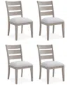 Macy's Sadie 4-pc. Ladder Back Chair Set, Created For  In Gray