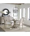 Macy's Sadie 5-pc. Round Dining Set (table & 4 Ladder Back Chairs), Created For  In Gray