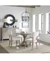 Macy's Sadie 5-pc. Round Dining Set (table & 4 Upholstered Side Chairs), Created For  In Gray