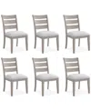 Macy's Sadie 6-pc. Ladder Back Chair Set, Created For  In Gray