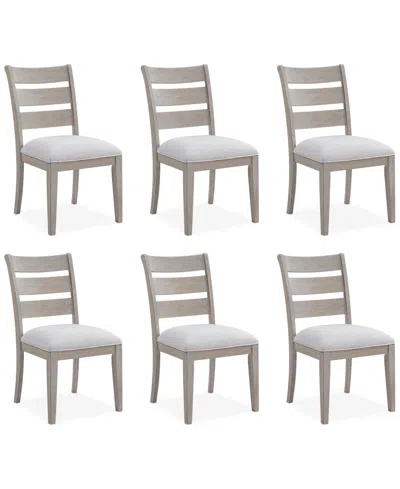 Macy's Sadie 6-pc. Ladder Back Chair Set, Created For  In Gray