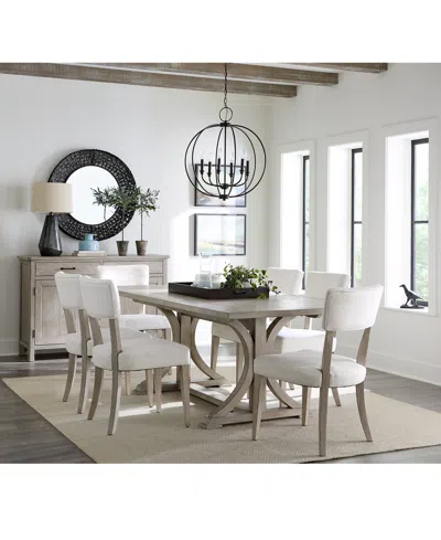 MACY'S SADIE 7-PC. RECTANGULAR DINING SET (TABLE & 6 UPHOLSTERED SIDE CHAIRS), CREATED FOR MACY'S