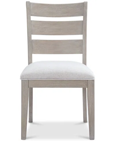 Macy's Sadie Ladder Back Side Chair, Created For  In Gray
