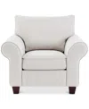 Macy's Saeville 43" Fabric Chair, Created For  In Pearl
