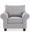 Macy's Saeville 43" Fabric Chair, Created For  In Smoke
