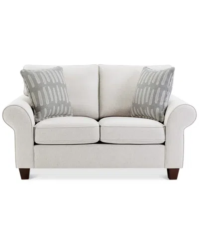 Macy's Saeville 66" Fabric Loveseat, Created For  In Pearl